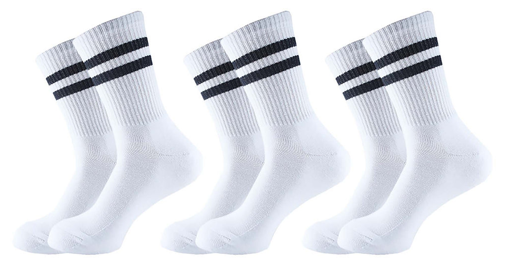 Women Set Of 3 Half Terry Long Socks White – Sam Socks