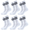 Men set of 6 half towel sport sock white – Sam Socks