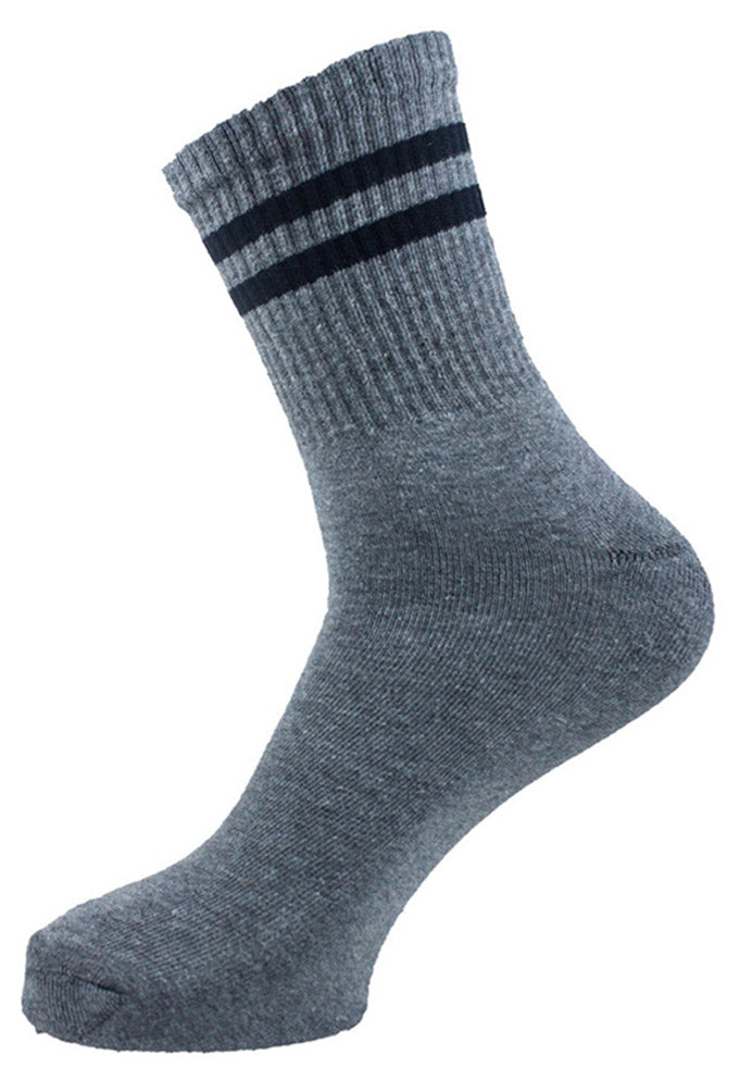 Men Set Of 6 Half Terry Sport Socks Black-White- Grey – Sam Socks