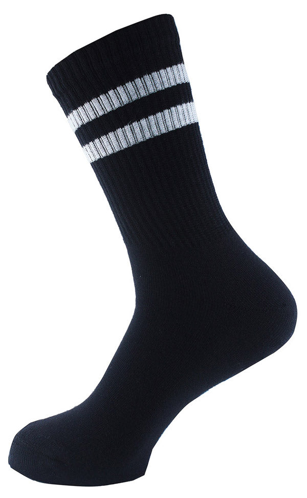 Men Set Of 6 Half Terry Sport Socks Black-White- Grey – Sam Socks