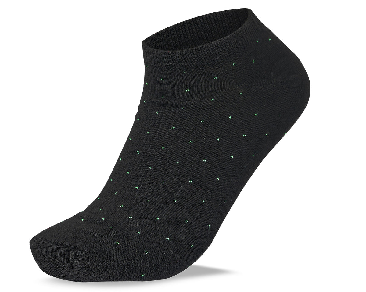 Men Set of 3 Ankle Dots Casual Socks Black-Grey-White – Sam Socks