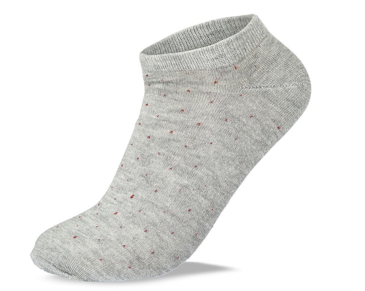 Men Set of 3 Ankle Dots Casual Socks Black-Grey-White – Sam Socks