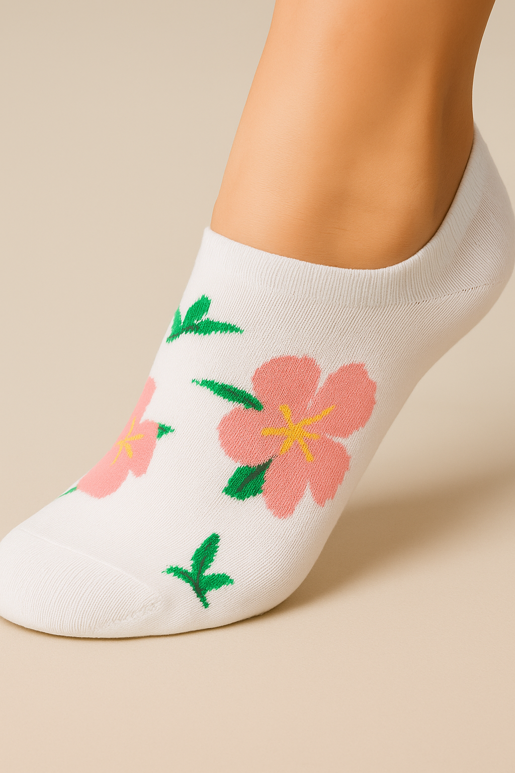 Sam Socks Set Of 3 Ankle Socks Women Flower Pattern Black, White And Pink – Sam Socks