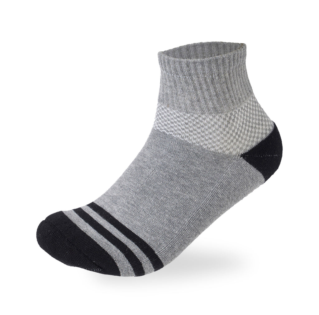 Men Set Of 3 Half Terry L-Shape Sport Socks White-Black-Grey – Sam Socks