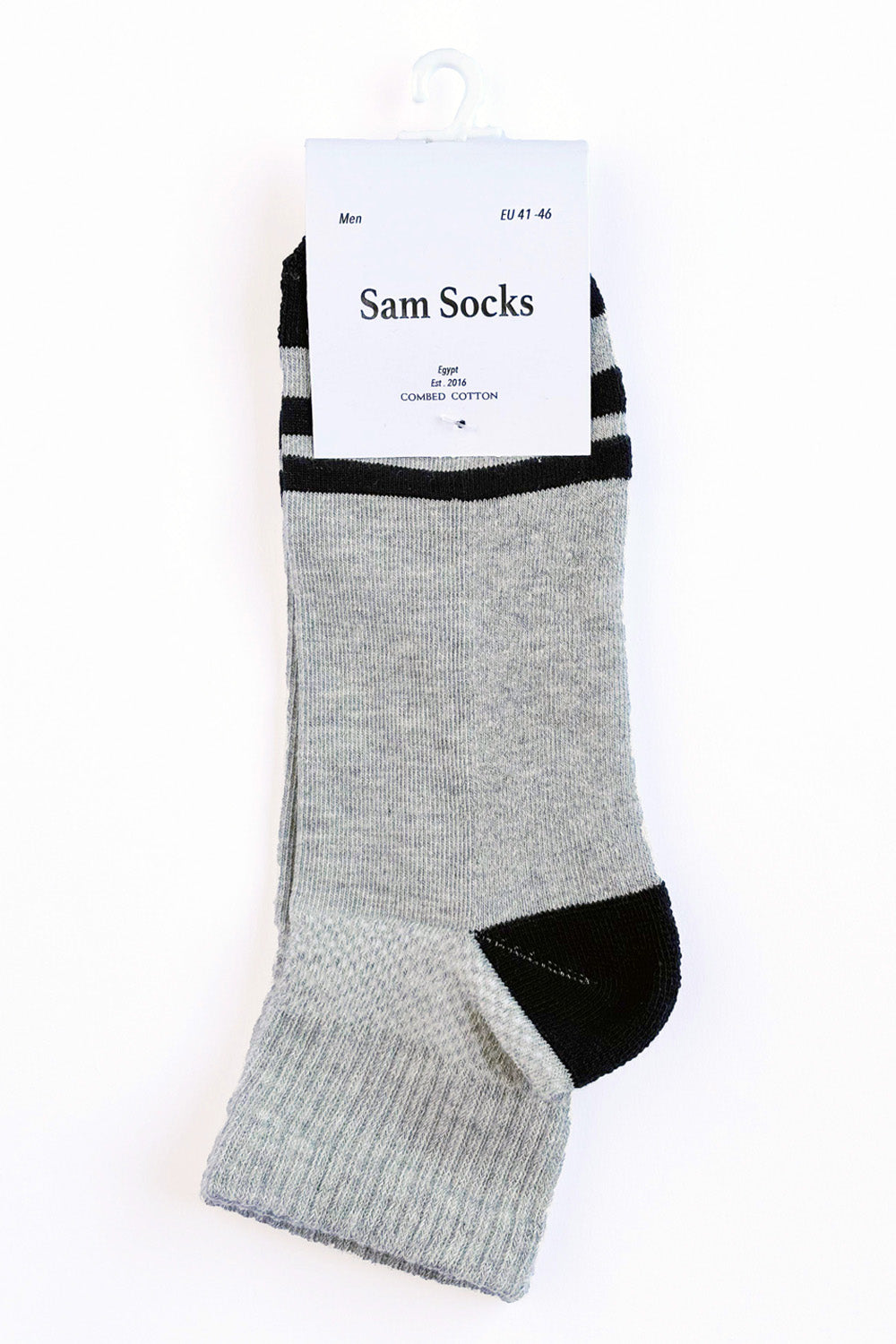 Men Set Of 3 Half Terry L-Shape Sport Socks White-Black-Grey – Sam Socks
