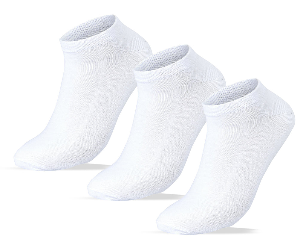 Women Set Of 3 Ankle Socks Women White – Sam Socks